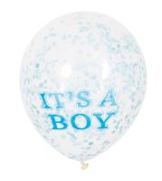 Confetti ballon It's A Boy 30cm (6st) - thumbnail