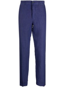 120% Lino pantalon en lin à coupe droite - Bleu