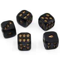 5 stuks/set Creative Skull Bones dobbelstenen zes zijdig skelet dobbelstenen Club pub Party spel speelgoed hars dobbelstenen