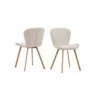 Rebellenclub Nesna Eetkamerstoel - Set van 2 - Beige