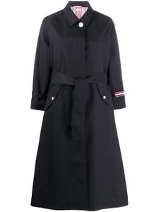 Thom Browne trench à taille ceinturée - Bleu