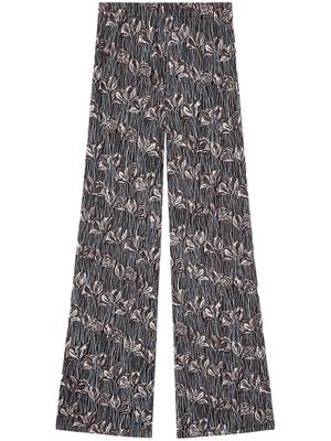 PUCCI pantalon droit à fleurs - Gris