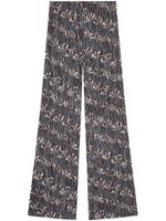 PUCCI pantalon droit à fleurs - Gris