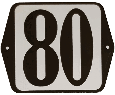 Huisnummer standaard nummer 80 - Warentuin mix