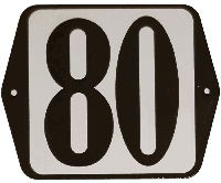 Huisnummer standaard nummer 80 - Warentuin mix
