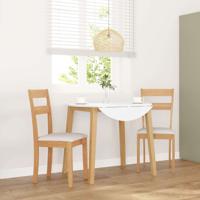 Eetkamerstoelen met kussens 2 st massief hout naturel rubber