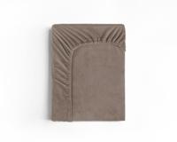 Sleeptime Velvet Hoeslaken Taupe 90 x 200