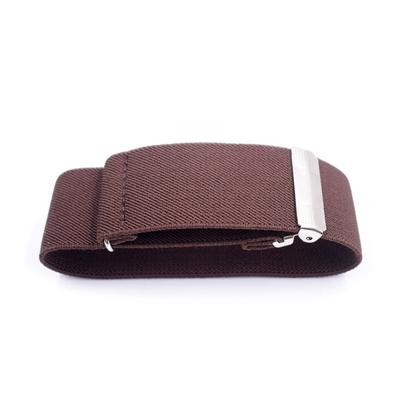 Een paar elastische verstelbare anti-slip bandjes armband grootte: 35 x 2.5 cm (koffie)