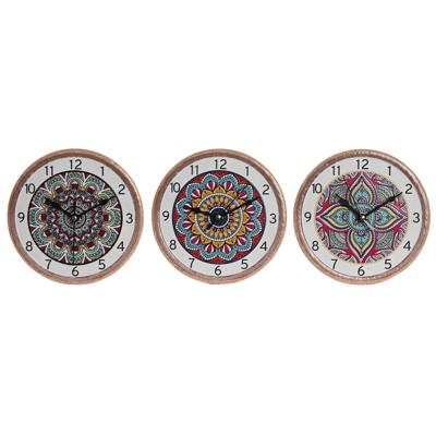 Tafelklok Home ESPRIT Keramisch Mandala 16 x 1 x 16 cm