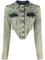 KNWLS veste Claw en jean - Vert