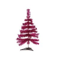 Krist+ kunst kerstboom - klein - fuchsia roze - 60 cm - Kunstkerstboom - thumbnail