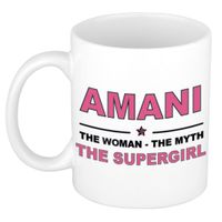 Amani The woman, The myth the supergirl cadeau koffie mok / thee beker 300 ml