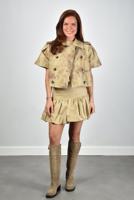 Ganni rok A1090243 warm sand