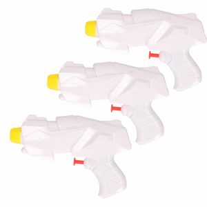 10x Mini waterpistolen/waterpistool wit van 15 cm kinderspeelgoed