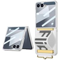 Lunso Samsung Galaxy Z Flip 7 backcover hoesje met Polsband - Wit