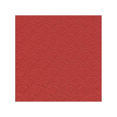 Servet Luxe - 16x - 3-laags - met schub patroon - rood - 33 x 33 cm Servet Luxe - 16x - 3-laags - met schub patroon - rood - 33 x 33 cm