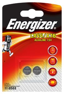 Energizer knoopcel LR44/A76, blister van 2 stuks