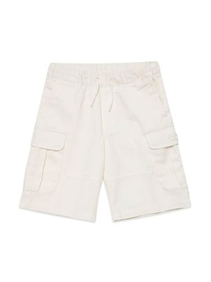Diesel Kids short à logo brodé - Blanc