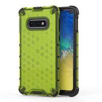 Schokbestendig honingraat PC + TPU Case voor Galaxy S10e (groen)