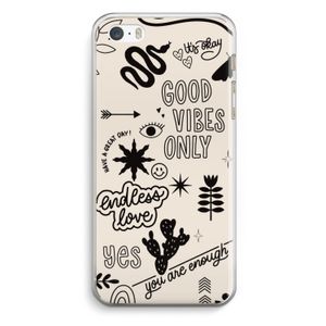 Good vibes: iPhone 5 / 5S / SE Transparant Hoesje