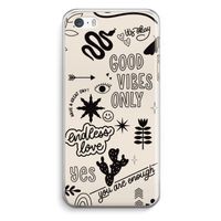 Good vibes: iPhone 5 / 5S / SE Transparant Hoesje