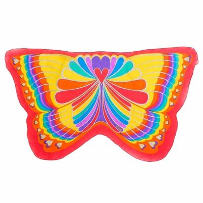 Regenboog vlinder vleugels - rood - voor kinderen - verkleedvleugels - vlindervleugels
