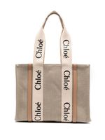 Chloé grand sac cabas Woody - Tons neutres - thumbnail