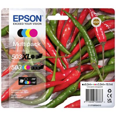 Epson Inktcartridge 503XL/503 Origineel Combipack Zwart, Cyaan, Magenta, Geel C 13 T 09R94010