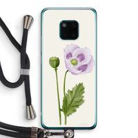 Purple poppy: Huawei Mate 20 Pro Transparant Hoesje met koord