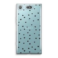 Kleine kattenkopjes: Sony Xperia XZ1 Compact Transparant Hoesje