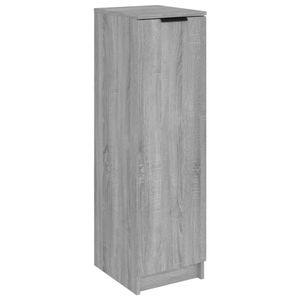 The Living Store Schoenenkast - Grijs Sonoma Eiken - 30 x 35 x 100 cm - Bewerkt Hout