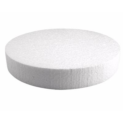 Hobby/knutsel Piepschuim schijf - wit - D25 cm - figuur en vormen