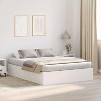 Bedframe met opslag Wit 190 x 140 x 31.5 cm Bewerkt hout