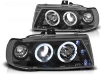 Tuning-Tec Koplampen dual halo rims SEAT IBIZA / CORDOBA/ POLO VARIANT SEDAN 10 93-08 99 ANGEL EYES ZWART - thumbnail