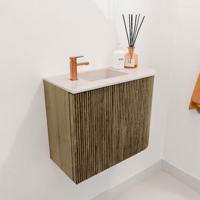 Toiletmeubel Mondiaz Joya Dlux | 51.6 cm | Meubelkleur Dusk | Faye wastafel Meli Wasbak Links | 1 kraangat