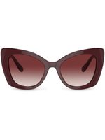 Dolce & Gabbana Eyewear lunettes de soleil à monture papillon - Rouge - thumbnail