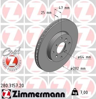 Remschijf Coat Z 280315720