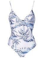 Lygia & Nanny maillot de bain à imprimé palmier - Bleu