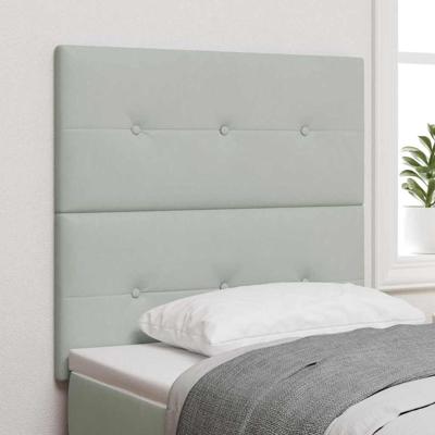 Hoofdbord Wandgemonteerd Lichtgrijs 80 cm Fluweel
