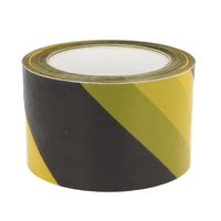 Afzettape - geel/zwart - 50 mm x 30 m - pvc - markeertape