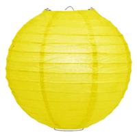 Luxe bol feest lampion - geel - dia 25 cm - papier