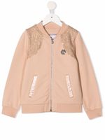 Philipp Plein Junior veste bomber Iconic Plein à ornements strassés - Tons neutres - thumbnail