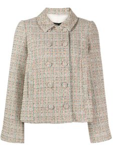 Paule Ka blazer en tweed à boutonnière croisée - Multicolore