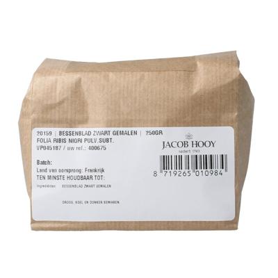 Jacob Hooy Bessenblad zwart gemalen 250 Gram