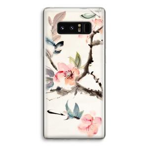 Japanse bloemen: Samsung Galaxy Note 8 Transparant Hoesje