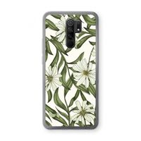 Wit bloemenpatroon: Xiaomi Redmi 9 Transparant Hoesje