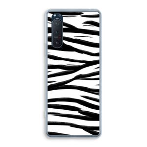 Zebra pattern: Sony Xperia 5 II Transparant Hoesje