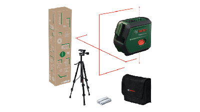 Bosch Groen UniversalLevel 2 Set Kruislijnlaser | 2x Alkaline LR06/AA + Statief 1,2 m + Opbergetui - 0603663FZ1
