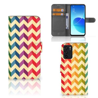 OPPO Reno6 5G | Telefoon Hoesje | Zigzag Multi Color OPPO Reno6 5G | Telefoon Hoesje | Zigzag Multi Color