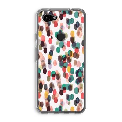 Tropical Dots: Google Pixel 3a Transparant Hoesje